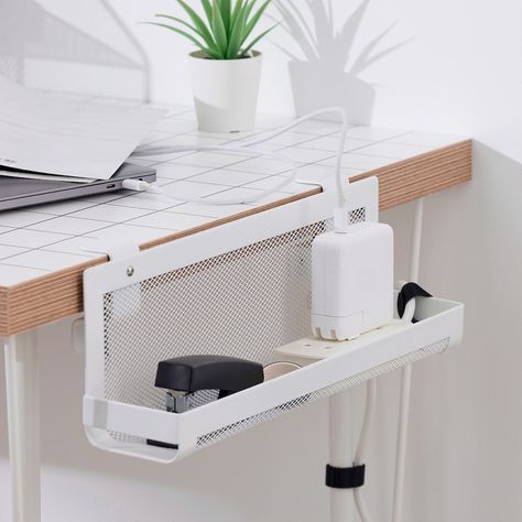 FÖRSÄSONG cable management tray, white, 15" - IKEA Office Cables Organization, Ikea Cable Management, Ikea Small Office Ideas, Alexa Holder, Misc Organization, Ikea Organization Ideas, Ikea Workspace, Ikea Dorm, Desktop Essentials