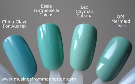 Colors Tiffany Blue Color, China Glaze Nail Polish, Mermaid Tears, Opi Nail Polish, Favourite Colour, China Glaze, Opi Nails, Nail Polish Colors, Gorgeous Nails