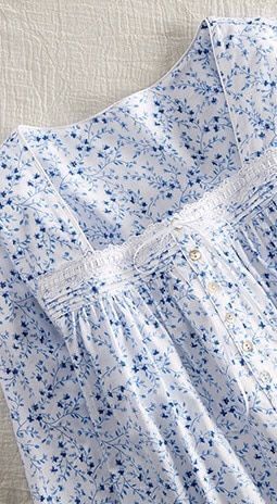 Nighty Designs, Cotton Night Dress, Nightgown Pattern, Cotton Nighties, Night Gown Dress, Floral Bedspread, Sleeping Dress, Vermont Country Store, Pocket Curtains