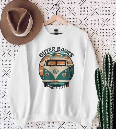 Vintage Outer Banks Sweater 2021 Pogue Life North Carolina | Etsy Vintage Outer Banks, Outer Banks Sweatshirt, Outter Banks, Outer Banks Shirt, Outer Banks Style, Preppy Accessories, Pogue Life, Culture Clothing, Outer Women