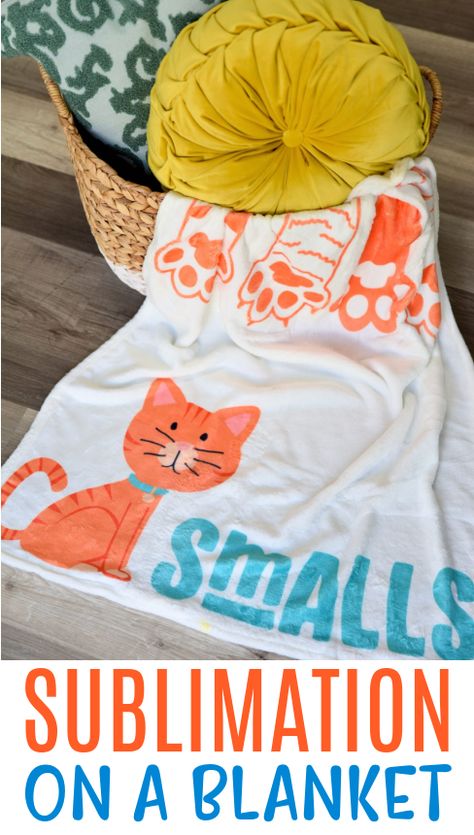 In this video, we’re breaking free from the print then cut size restraints of Cricut Design Space to create a sublimated micro fleece lap blanket full of color and large images! Easily customize this blanket by utilizing an MGL font to add a name. Learn all of our tips for sublimation on a blanket. Diy Sublimation Blanket Ideas, Sublimation Blanket Ideas, Sublimation Baby Blanket, Sublimation Blanket, Sublimation For Beginners, Fleece Blanket Diy, Sublimation Business, Diy Recycled Projects, Sublimation Gifts