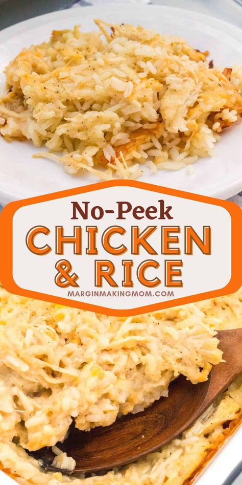 If you need an easy dinner idea that the whole family will enjoy, this baked chicken and rice recipe is sure to satisfy! You simply mix up ingredients, put the mixture in a pan, cover with foil, and bake!