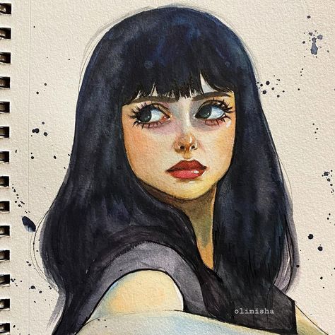 Jane Breaking Bad Fanart, Jane Margolis Drawing, Jane Breaking Bad Drawing, Jane Margolis Fanart, Watercolor Art People, Jane Margolis, Bad Drawings, Sketch Icon, Krysten Ritter