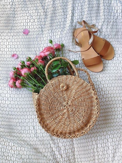 Lawn Picnic, Asos Sandals, Picnic Shoot, Garden Shoot, Shoe Photography, Shoes Photography, Summer Photoshoot, Fabric Earrings, Rattan Bag