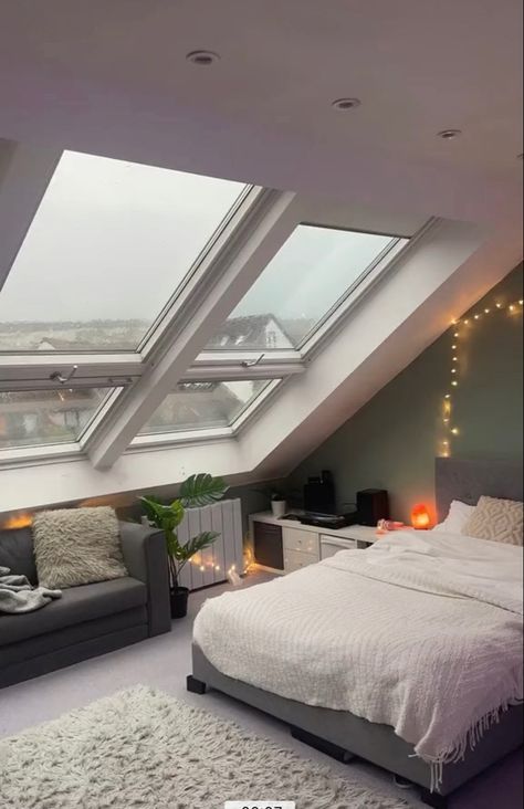 Attic Bedrooms, Loft Room, Attic Bedroom, Redecorate Bedroom, Dream House Rooms, Cozy Room Decor, Dreamy Room, Dream Room Inspiration, Room Makeover Bedroom