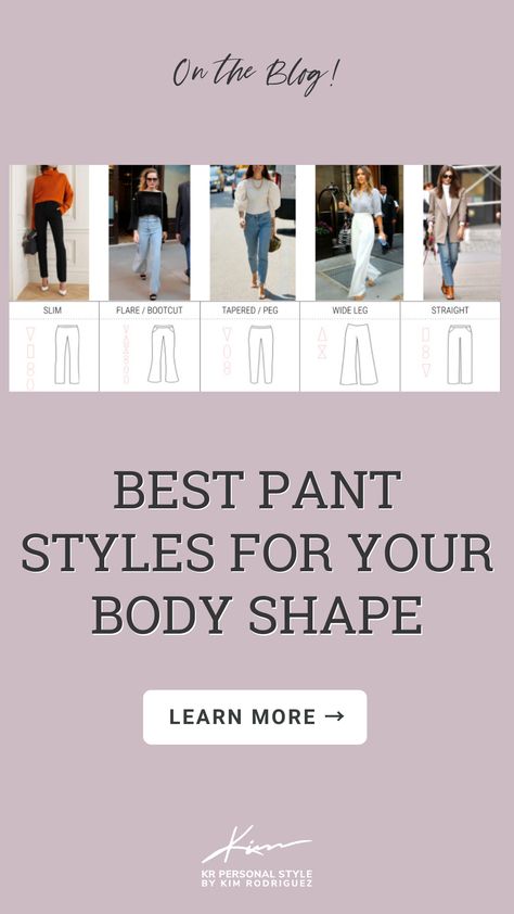 Best Pant Styles for Your Body Shape Best Pants, Flattering Pants, Fitting Pants, Pointy Toe Shoes, Inverted Triangle, Style Basics, Apple Shaped, Square Body, Pointy Toe Flats