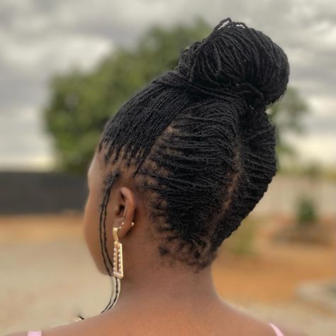 I probably should have taken pictures before the heat & rain melted my makeup but well 😂😩! The most important thing is the hair!!!! Is this my first sleek bun /braided updo? I think so 🤔. PS: Locs are classy too 🫶🏾 #microlocs #microlocupdo #highbun #locupdo #locbun #microlocjourney #sisterlocbun #topknot #tinylocjourney #locs #womenwithlocs #pink Pink Microlocs, Loc Updo Styles, Microlocs Hairstyles, Locs Updo, Sister Locks Hairstyles, Locks Styles, Locks Hairstyles, Locs Journey, Loc Updo