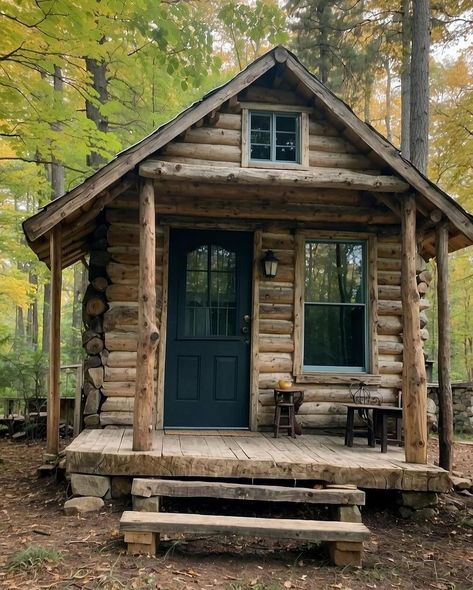 Hand Built Cabin, Bush Flying, Homestead Cabin, Diy Cabins, Simple Cabin, Getaway Cabin, Shed Tiny Home, Shed Tiny House, Small Cabin Plans