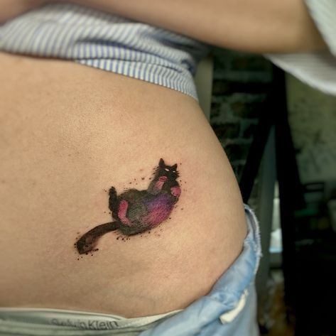 small black fluffy cat tattoo 🖤 healed at the last pic . #tattoo #cattattoo #smalltattoo #minitattoo #tinytattoo #colortattoo #watercolortattoo #belgradetattoo #tattoobelgrade Long Hair Black Cat Tattoo, Fluffy Cat Tattoo, Black Fluffy Cat, Black Cat Tattoo, Long Hair Black, Black Cat Tattoos, Healing Tattoo, Fluffy Cat, Hair Black