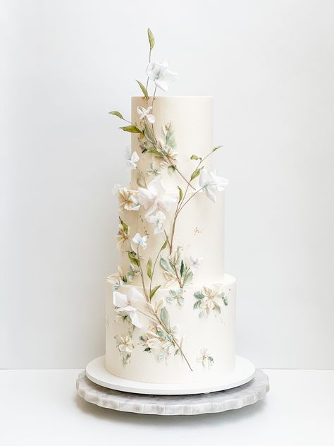 wedding cake Wedding Cake Spring, Lila Cake, Pastel Floral Wedding, Tier Cakes, Airy Wedding, Wedding Cake Photos, Floral Wedding Cake, Dream Wedding Cake, Luxury Wedding Cake