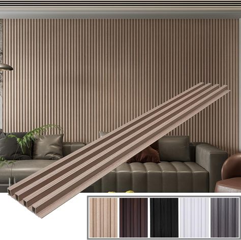 Amazon.com: YLL YLL 6-Pack Slat Wall Panel with 2 Trims Wood Grain Slat Wall 96" x 6.2" WPC Slats 3D Wall Panels Oak Grille : Tools & Home Improvement Modern Wood Slat Wall, 3d Textured Wall Panels, Modern Wall Tiles, Faux Stone Wall Panels, Faux Brick Wallpaper, Faux Brick Wall Panels, Waterproof Wall Panels, Slat Wall Panel, White Wall Paneling