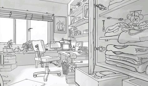 Room Concept Design, School Concept Art, Room Concept Art, Room Perspective Drawing, Feng Zhu Design, Feng Zhu, Environment Sketch, Perspective Drawing Architecture, Bg Design