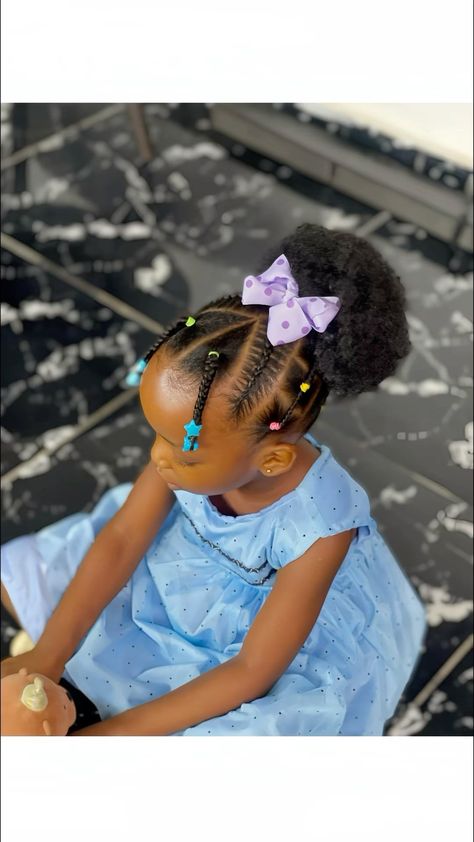 Paris Aminu | kids hairstyles | Afro ponytail hairstyle for baby girls #kidshairstyles Music by @faveszn . . #parisandmum | Instagram Girl Ponytail Hairstyles Kids Black, Cute Baby Girl Hairstyles Black, Black Girls Hairstyles For Kids Ponytail, Afro Baby Hairstyles, Girls Ponytail Hairstyles Kids Black, Babies Hairstyles Girl, Girls Hairstyles Black Kids, Hảir Style For Kids Girl, Ponytail Styles For Black Kids