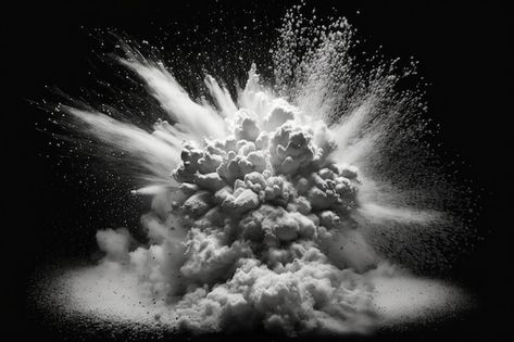 Explosion of white powder on a dark back... | Premium Photo #Freepik #photo #powder-splash #powder-explosion #color-dust #color-burst Dust Explosion, Powder Explosion, Arcane Trickster, Doodle Paint, Diorama Ideas, Color Burst, Color Dust, Paradise Lost, White Powder