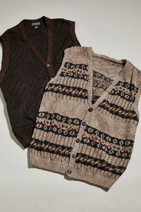 Vintage Sweater Vest, Patterned Sweater, Sweater Vests, Urban Renewal, Swaggy Outfits, Pattern Sweater, Vintage Sweater, 가을 패션, Dream Clothes