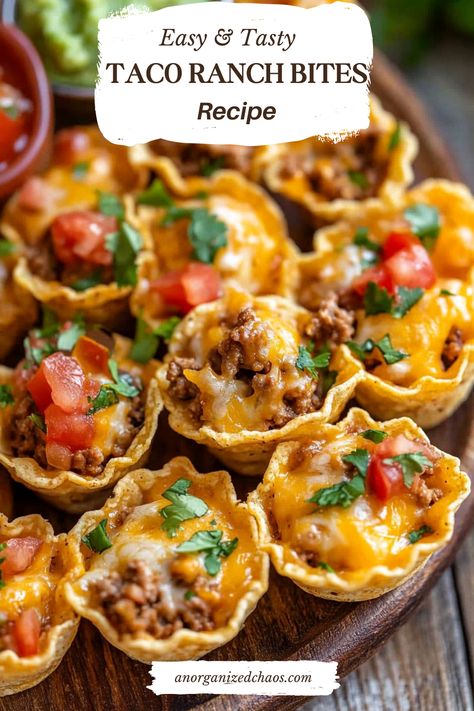 Looking for a quick and delicious appetizer or snack? These Taco Ranch Bites are the perfect solution! Packed with zesty taco flavors and creamy ranch, these little bites are a crowd-pleaser that’s easy to make and even easier to devour. Whether you're hosting a game day party or just need a fun snack, Taco Ranch Taco Ranch Bites, Taco Appetizers, Taco Bites, Ground Beef Casserole Recipes, Appetizers For Kids, Creamy Ranch, Game Day Party, Game Day Appetizers, Meat Appetizers