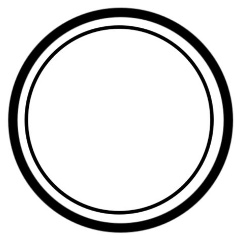 Circle Outline, Black And White, White, Black