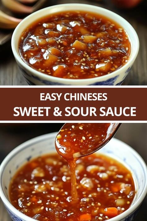 Chineses Sweet and Sour Sauce Sweet And Sour Pork Sauce, Sweet And Sour Chicken Sauce Recipe, Easy Sweet And Sour Sauce Recipe, Homemade Sweet And Sour Sauce Recipe, Chinese Sauce Recipe, Sweet N Sour Sauce Recipe, Sauce For Vegetables, Sweet And Sour Recipes, Cream Cheese Pasta