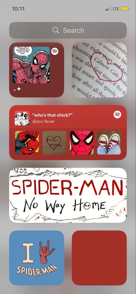 Iphone App Layout Spiderman, Spider Man Layout Ios, Iphone 12 Widget Layout, Marvel Iphone Layout, Pretty Homescreen Ideas, Marvel Phone Layout, Homescreen Layout Spiderman, Spiderman Ios Layout, Spider Man Iphone Layout