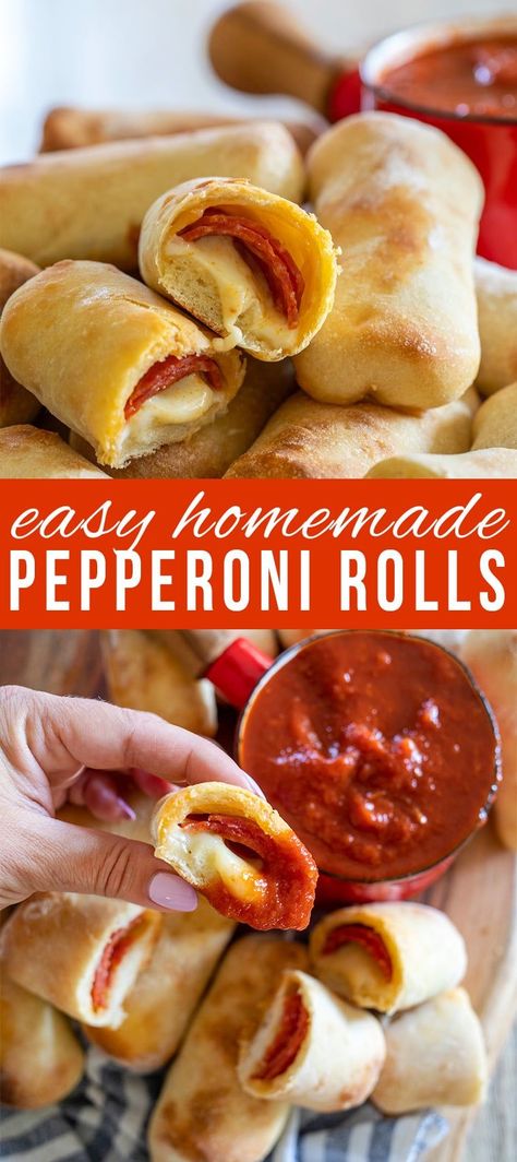 West Virginia Pepperoni Rolls Recipe, Easy Pepperoni Rolls, Homemade Pepperoni Rolls, Pepperoni Rolls Recipe, Pepperoni Bites, Homemade Pepperoni, Pepperoni Pizza Rolls, Pepperoni Bread, Pepperoni Recipes