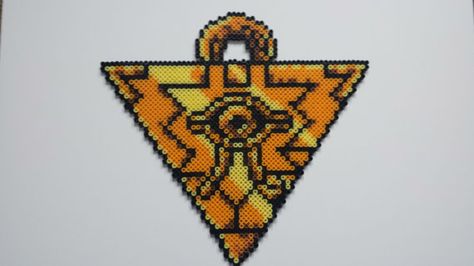 Yugioh millennium puzzle piece perler Yu Gi Oh Perler Beads, Yugioh Perler Beads, Yugioh Pixel Art, Millenium Puzzle, Anime Perler, Easy Perler Beads Ideas, Pixel Art Templates, Perler Art, Perler Bead Templates