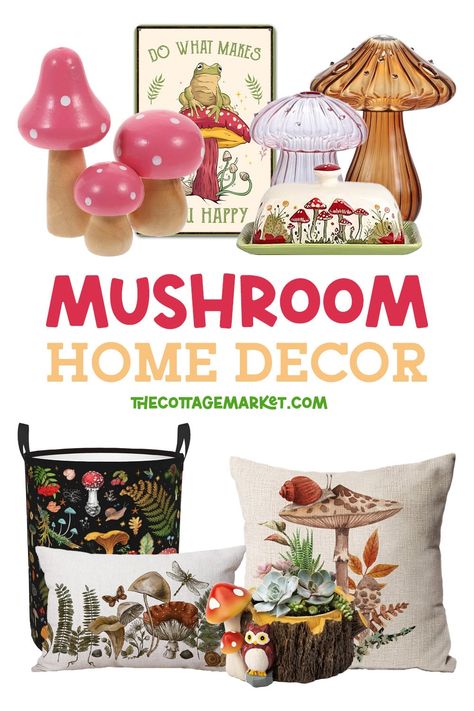 Free Printable Cottagecore Mushroom Banner Free Mushroom Printables, Cottage Core Printable, Mushroom Banner, Mushroom Scrapbook, Fall Dining Room Table, Cottagecore Home Decor, Mushroom Junk Journal Page, Farmhouse Fall Wreath, Fall Cottage