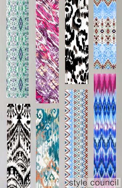 Ikat Painting, Textile Pattern Design Fashion, Ikkat Print, Mood Board Fashion Inspiration, Ikat Art, The Style Council, Style Council, Tenun Ikat, Art Optical