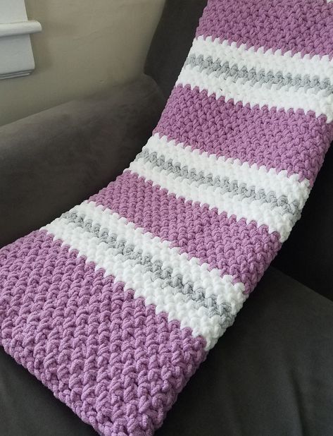 Excited to share the latest addition to my #etsy shop: Chunky Crochet Baby Blanket | Girl | Purple, Gray, & White | Baby Shower | Baptism | Christening | Gender Reveal | Nursery Décor for Girl https://etsy.me/380Ootz Crochet Baby Blanket Girl, Diy Baby Blanket Crochet, Crochet Blanket Grey, Chunky Crochet Baby Blanket, White Baby Showers, Baby Afghan Crochet, Chunky Blanket, Finger Knitting