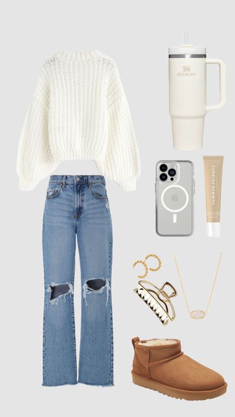 🤍vanilla girl fit🤍 #summerfridays #stanley #inspo #vanillagirl #outfit #uggs #kendrascott Stanley Outfit, Mama Aesthetic, Stockholm Outfits, Pinterest Wardrobe, Church Fits, Cute Nike Outfits, Outfits To Wear, Vanilla Girl, Trendy Outfits For Teens