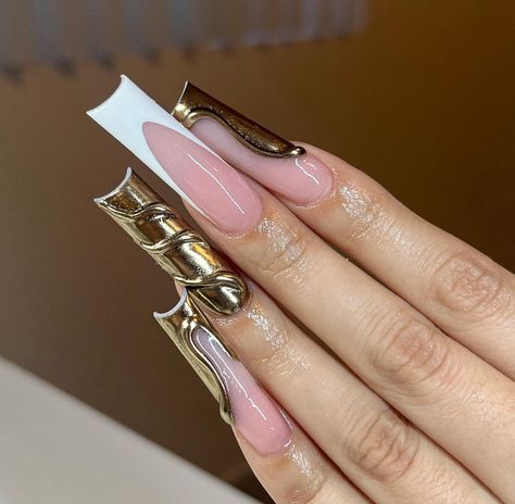 Fluffy Nails, Pink Manicures, Brown Acrylic Nails, Sculptured Nails, Tapered Square Nails, Acrylic Toe Nails, Brown Acrylic, Pink Ombre Nails, Tapered Square