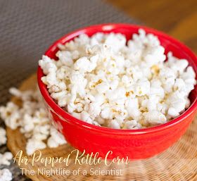 Air Popcorn Recipes, Air Popper Popcorn Recipes, Air Popped Popcorn Recipe, Movie Treats, Sweet And Salty Popcorn, Homemade Kettle Corn, Popcorn Recipes Sweet, Kettle Corn Recipe, Kettle Corn Popcorn