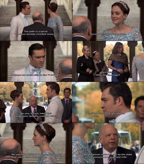 season 6 Gossip Girl Season 6, Chuck Blair, Man And Wife, Three Words, Your Man, Gossip Girl, Tv Shows, Quick Saves