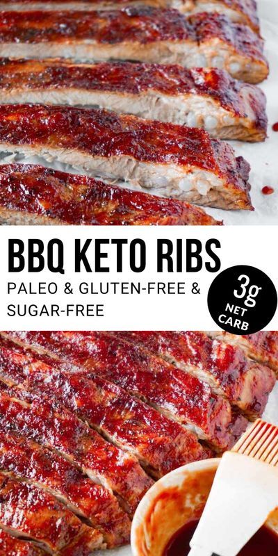 This BBQ keto ribs recipe is perfect for keto and low carb diets. Delicious, glazed with keto BBQ sauce, these fall-off-the-bone oven-baked pork ribs will become a centerpiece of your dinner table. Keto Ribs Recipe, Keto Ribs, Bbq Keto, Oven Baked Pork Ribs, Pork Spare Ribs Recipe, Ribs Recipe Oven, Baked Pork Ribs, Keto Bbq Sauce, Keto Bbq