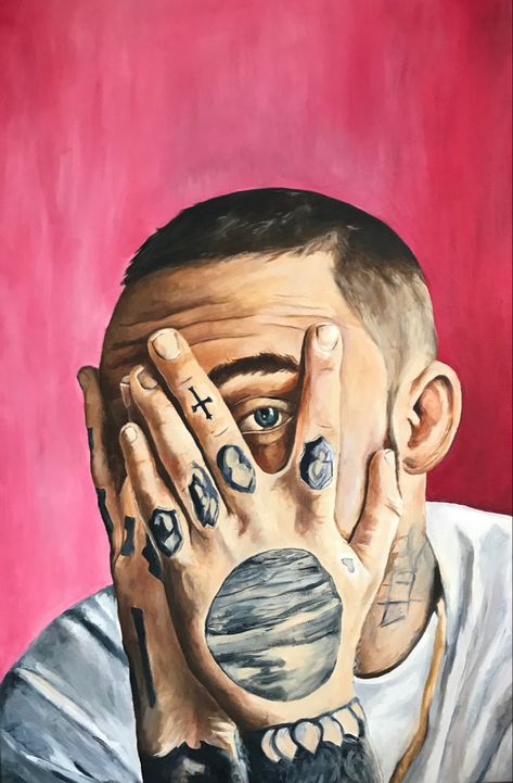 Oil on canvas #macmiller #oilpainting #paint #easypainting #canvas Mac Miller Artwork, Mac Miller Painting Ideas, Mac Miller Canvas Painting, Mac Miller Art Painting, Mac Miller Sketch, Mac Miller Cartoon, Mac Miller Drawings, Mac Miller Painting, Mac Miller Art