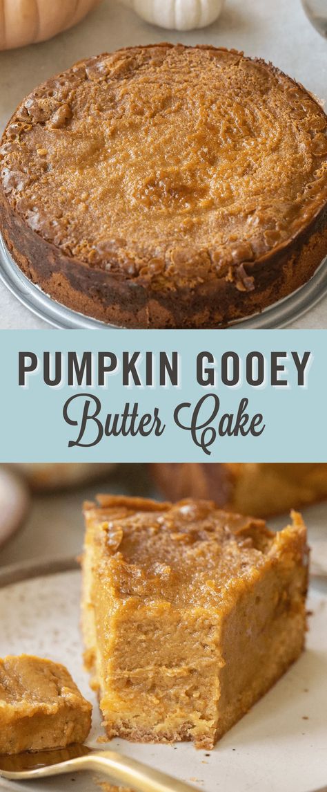 Perfect Fall Desserts, Perfectly Pumpkin Cake Mix Recipes, Keto Pumpkin Gooey Butter Cake, Pumpkin Cookie Butter Cake, Seasonal Cake Recipes, Pumpkin Butter Cake Paula Deen, Pumpkin Spice Gooey Butter Cake, Paula Deen Pumpkin Gooey Butter Cake, Diy Pumpkin Desserts