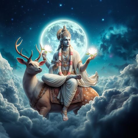 Moon God, Chandra dev, Chand, chandra grahan Chandra Dev, Shakti Goddess, Shiva Parvati Images, Shri Ram Photo, Shiva Wallpaper, Lord Vishnu Wallpapers, Vedic Art, Goddess Artwork, Shiva Lord Wallpapers