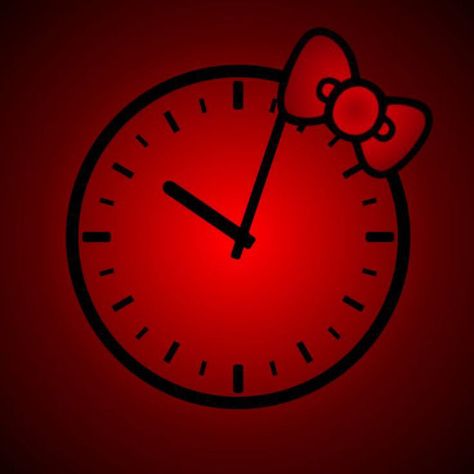 𝘊𝘓𝘖𝘊𝘒 𝘈𝘗𝘗 𝘐𝘊𝘖𝘕 <3 Aesthetic Clock Icon, Clock App Icon, Pink Hello Kitty Wallpaper Iphone, Red App Icons, Aesthetic Apps, Kitty Icon, Red Aura, Red And Black Wallpaper, App Store Icon