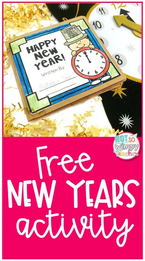 Free New Years Classroom Activity - Not So Wimpy Teacher New Years Classroom Activities, New Years Classroom, Paper Bag Book, Paper Bag Books, Personal Narrative Writing, New Years Activities, Winter Classroom, Classroom Activity, Free Teacher