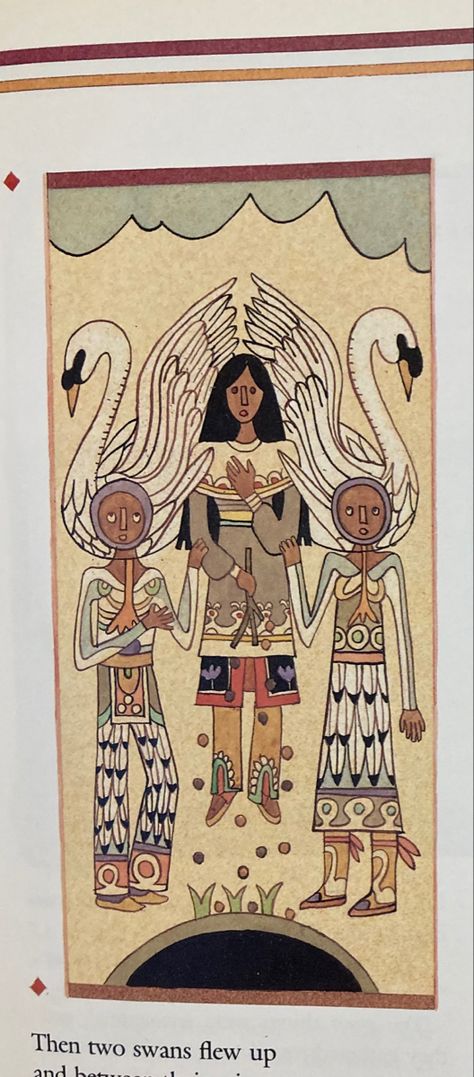 Art by Leo and Diane Dillon, inspired by Iroquois creation myth of Atahensic, the woman who fell from the sky. Sky Woman Iroquois, Iroquois Art, Indigenous Wisdom, Creation Myth, Journey Quotes, Falling From The Sky, Divine Feminine, The Sky, Vintage World Maps