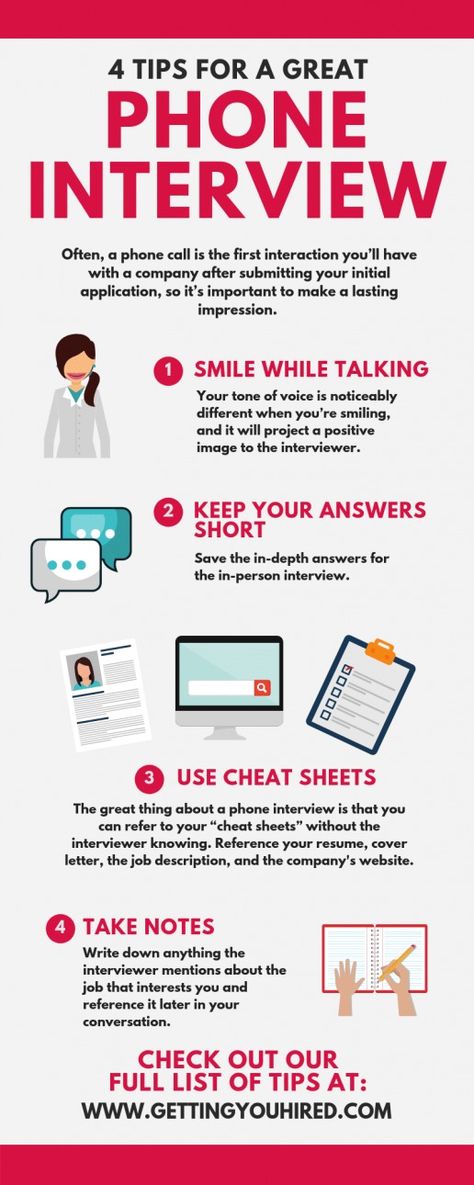 Tips for a Phone Interview - Phone Interview Tips from GettingYouHired Phone Screening Interview Tips, Interview Tips For Teens, Interview Responses, Zoom Interview Tips, Interview Etiquette, Phone Interview Tips, Interviewing Techniques, Phone Interview Questions, Job Interview Prep