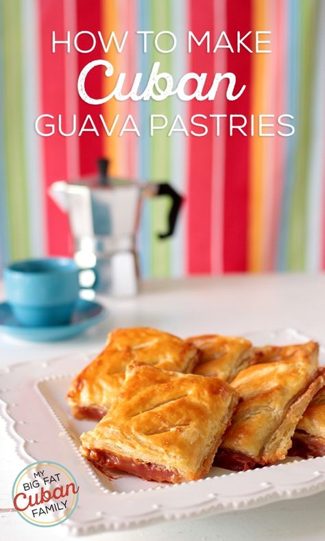 Guava Pastries, Cuban Desserts, Guava Pastry, Guava Recipes, Pepperidge Farm Puff Pastry, Cuban Dishes, How To Cook Liver, Boricua Recipes, Cuban Cuisine