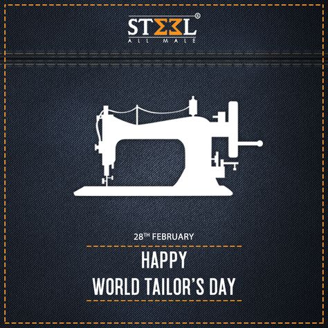 "Tailoring your clothes makes all the difference."  Steel All Male wishes a very Happy World Tailor's Day to you :)  #SteelAllMale #WorldTailorsDay #TailorsDay #Ahmedabad #Bespoke #Bespoke #Attires #TailoringDepartment #FabricsDepartment #CustomTailoring #CustomTailored #Satellite #Paldi #Bapunagar Happy World Tailor Day, Happy Tailor Day, February Special Days, National Science Day, Designer Suits For Men, Day Wishes, Custom Tailoring, Ahmedabad, Very Happy