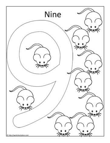 Color the Number 9 April Lesson Plans, Color The Number, Coloring Worksheet, Number Nine, Old Room, Preschool Themes, Number 9, Color Worksheets, Lesson Plan