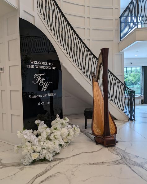 Congratulations to Francesca and William on their amazing wedding 💖💖 I played music as guests entered the venue before the ceremony! The bride requested Unchained Melody and Love Me Like You Do and I added in other pop and movie favorites as well 💕 It was such a gorgeous day and I'm so happy I was a part of it! #harp #newyorkweddings #weddingmusic #hamptonwedding #nyweddingplanner #upstatenywedding #harpist #weddingmusician #liweddingplanner #hamptonsweddings #liwedding #orchestramusician... Harp At Wedding, Harp Wedding, Wedding Cermony, Luxury Castle, Castle Weddings, Wedding Musicians, Hamptons Wedding, Upstate Ny Wedding, Unchained Melody