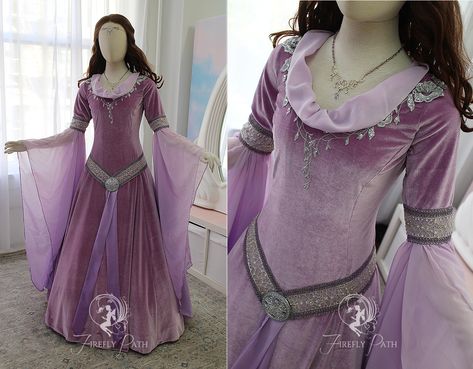 Mideval Dress, Firefly Path, Medieval Dresses, Medieval Princess, Elven Dress, Medieval Gown, Medieval Clothes, Fantasy Dresses, Fantasy Gowns