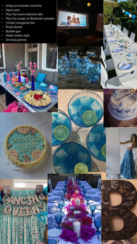 Mamma Mia Night, Sweet 16 Sleepover, 17th Birthday Party Ideas, Queen Birthday Party, Seventeenth Birthday, Sweet Sixteen Birthday Party Ideas, 17th Birthday Ideas, Thirteenth Birthday, 20th Birthday Party