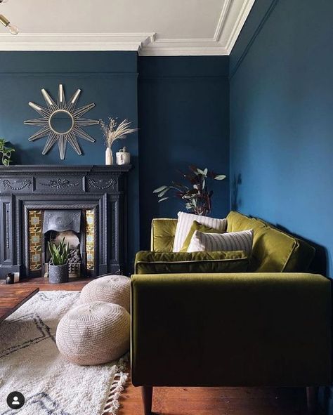 Dark Blue Paint, Blue Lounge, Dark Walls, Sit Back And Relax, Lounge Room, Living Room Paint, 5 Months, Sit Back, Front Room