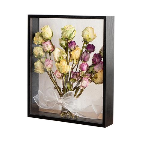 PRICES MAY VARY. Material: Composite MDF, PS organic glass, front and rear PS panels, allowing more light to pass through the dried flowers. The photo frame and dried flowers complement each other, preserving every beautiful moment. (Note: Decoration in the figure is not included and is for reference only) Clear design: The 8x10 frame features a barn style MDF wood grain finish, paired with modern double-sided tempered glass. The unique design combines retro and modern elements, making your home Dried Flower Display, Flower Display Stand, Flower Photo Frame, Dried Flowers Wedding, Deep Box Frames, Bouquet Preservation, Black Picture Frames, Flower Display, Leaf Flowers