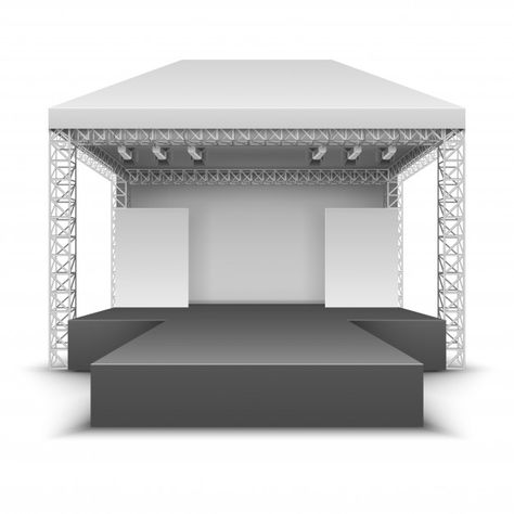 Outdoor music festival stage. rock conce... | Free Vector #Freepik #freevector #freemusic #freeparty #freelight #freeconstruction Music Stage Design Ideas, Stage Design Drawing, Outdoor Concert Stage Design, Music Festival Stage Design, Outdoor Stage Design, Stage Sketch, Stage Illustration, Music Festival Stage, Concert Sketch