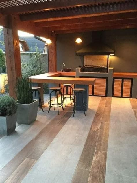 Bar En Plein Air, Design Per Patio, Hiasan Dalaman Rumah, Bar Outdoor, Bbq Grill Design, Outdoor Kitchen Appliances, Backyard Grilling, Casa Country, Outdoor Kitchen Design Layout